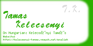 tamas kelecsenyi business card